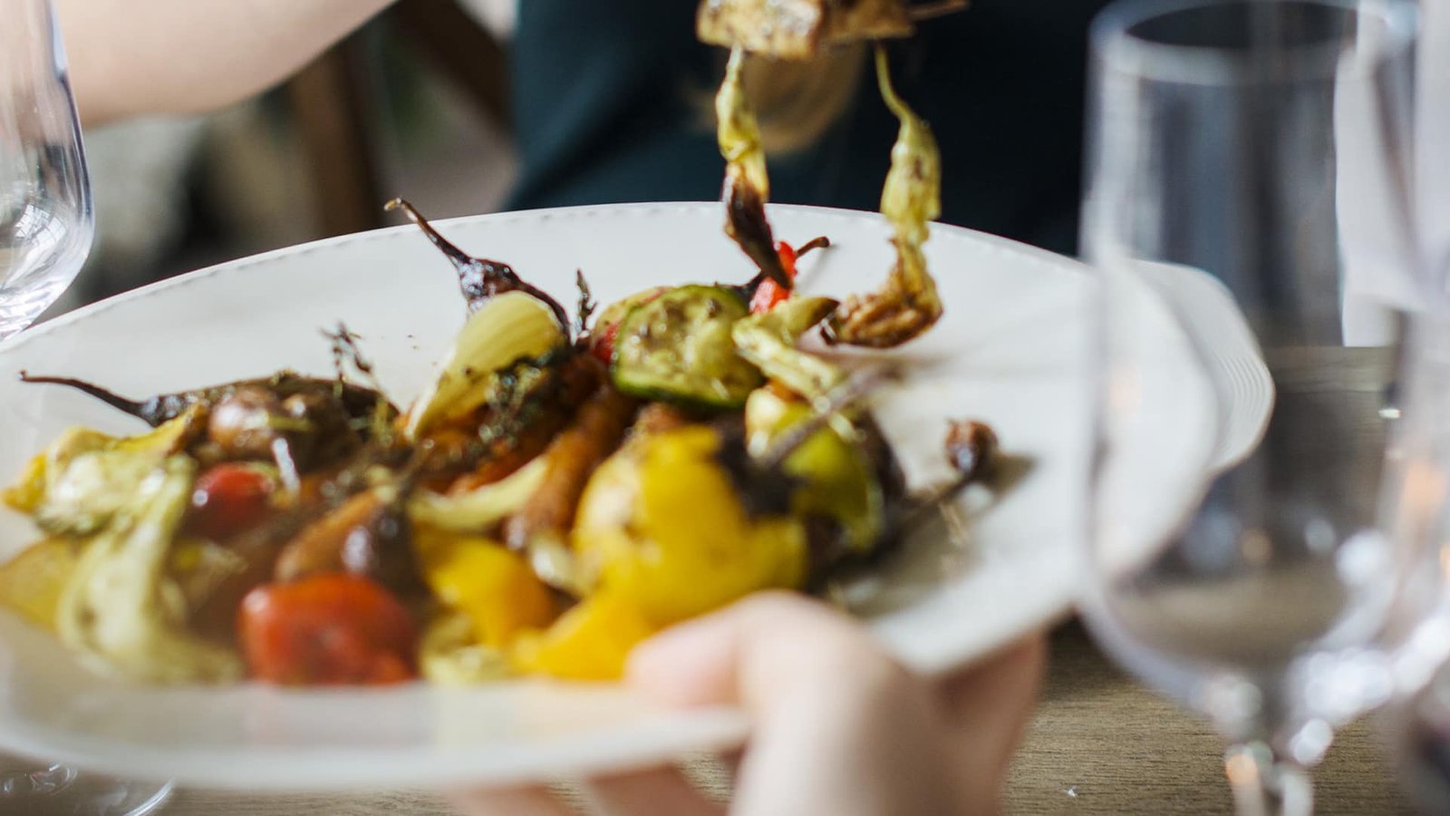 Plat assiette dans un restaurant sur Rouen